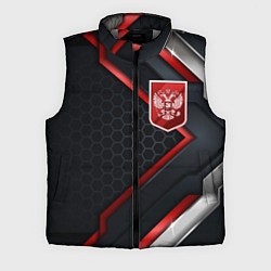 Мужской жилет Герб России - объемные пластины на фоне
