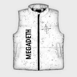 Мужской жилет Megadeth glitch на светлом фоне: надпись, символ, цвет: 3D-черный