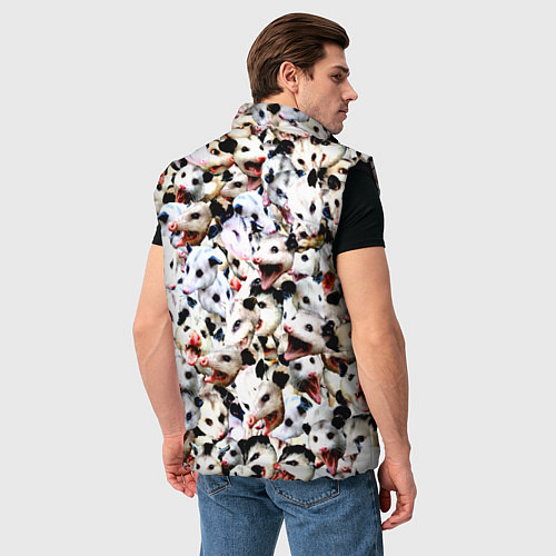 Мужской жилет Опоссумы / 3D-Черный – фото 4