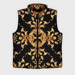 Мужской жилет Золотая гжель золотой узор, цвет: 3D-красный