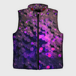 Мужской жилет Плиты фиолетовый неон, цвет: 3D-красный