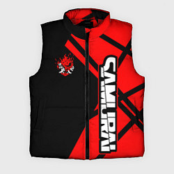 Мужской жилет Cyberpunk 2077 - Надпись Samurai, цвет: 3D-красный