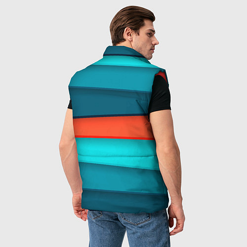 Мужской жилет Геометрические непараллельные пластины / 3D-Красный – фото 4