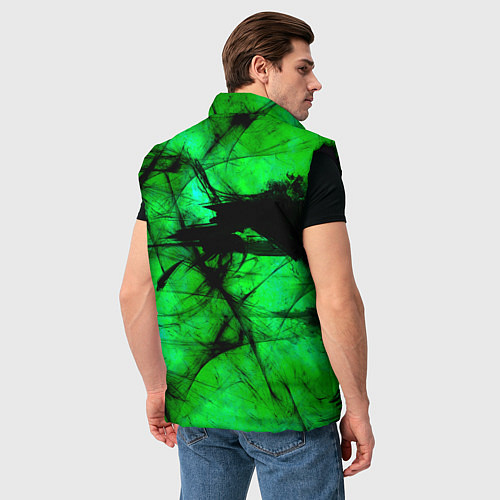 Мужской жилет Зеленый фантом / 3D-Черный – фото 4