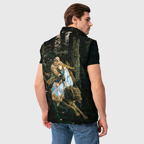 Мужской жилет Васнецов Иван царевич на Сером Волке / 3D-Черный – фото 4