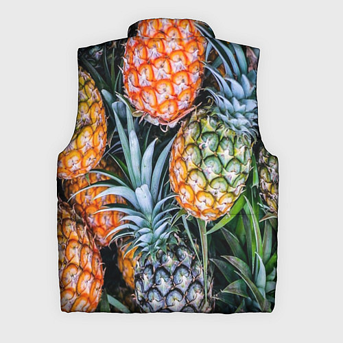 Мужской жилет Фон из ананасов / 3D-Светло-серый – фото 2