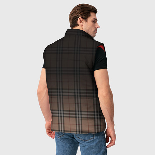 Мужской жилет Tartan gradient / 3D-Красный – фото 4