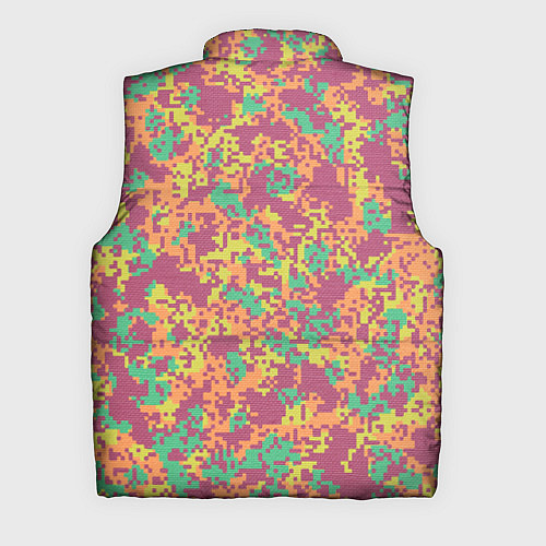 Мужской жилет Цифровой камуфляж - сиренево-зеленый / 3D-Светло-серый – фото 2