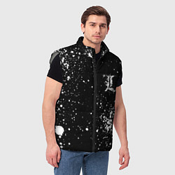 Мужской жилет Тетрадь смерти брызги, цвет: 3D-светло-серый — фото 2