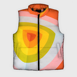 Мужской жилет Красно-жёлто-оранжевый паттерн, цвет: 3D-черный