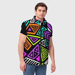 Мужской жилет Abstract geometric shapes, цвет: 3D-черный — фото 2