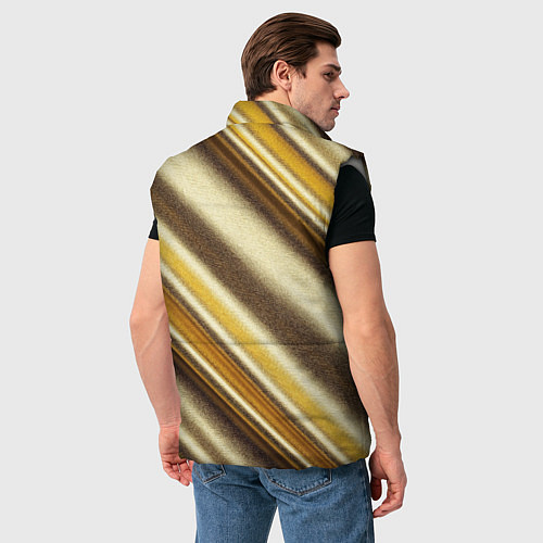 Мужской жилет Золотая голографическая диагональ / 3D-Светло-серый – фото 4