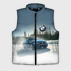 Мужской жилет Крутая бэха мчится по лесной дороге, цвет: 3D-черный