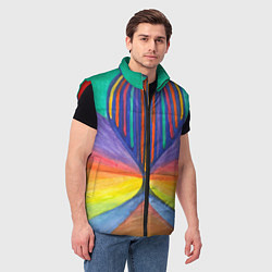 Мужской жилет Абстракция воздушный шар, цвет: 3D-красный — фото 2