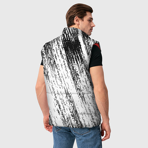 Мужской жилет Мокрый асфальт / 3D-Красный – фото 4