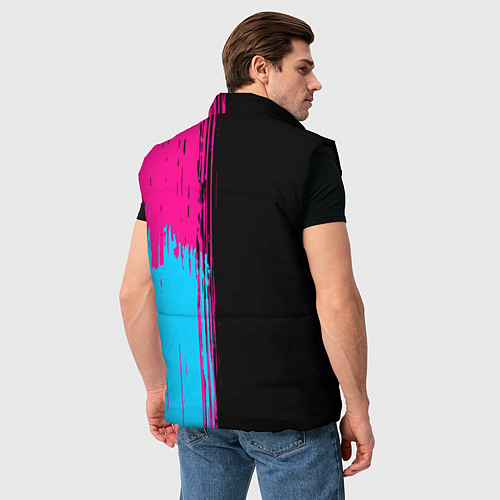 Мужской жилет Audi - neon gradient: по-вертикали / 3D-Черный – фото 4