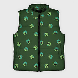 Мужской жилет Minecraft - зеленые лица