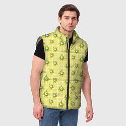 Мужской жилет Зеленые одноглазые человечки, цвет: 3D-светло-серый — фото 2