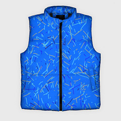 Мужской жилет Особый Сине-голубой абстрактный, цвет: 3D-черный