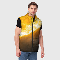 Мужской жилет Солнце в космосе, цвет: 3D-черный — фото 2