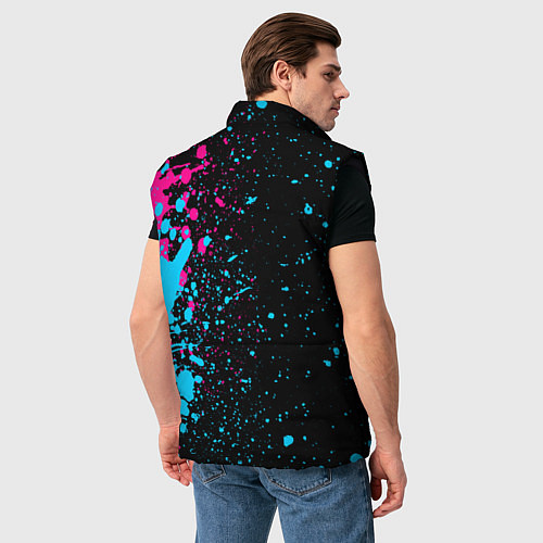 Мужской жилет OneRepublic - neon gradient: по-вертикали / 3D-Черный – фото 4