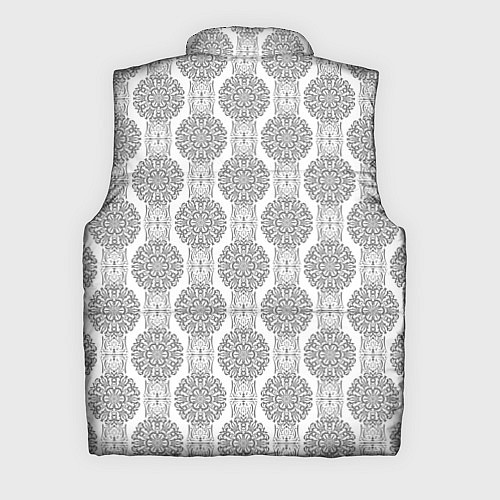 Мужской жилет Бело -серый дамасский восточный узор / 3D-Светло-серый – фото 2
