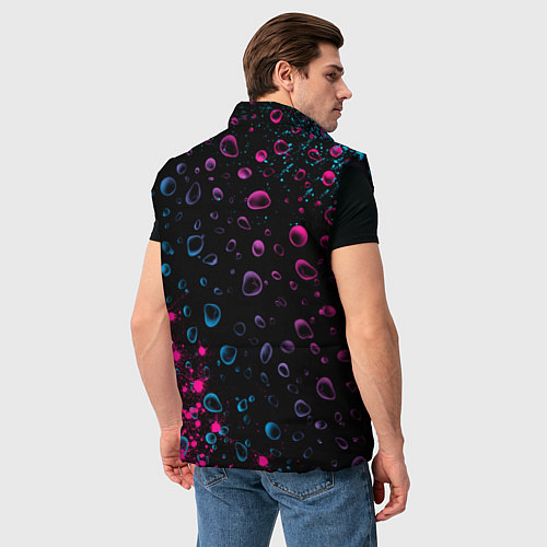 Мужской жилет Dongfeng - neon gradient: надпись, символ / 3D-Черный – фото 4