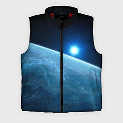 Мужской жилет Яркая звезда над горизонтом - космос, цвет: 3D-красный