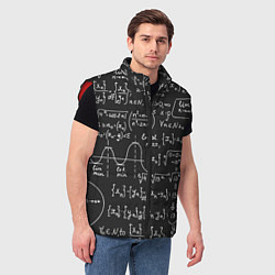 Мужской жилет Геометрические формулы, цвет: 3D-красный — фото 2