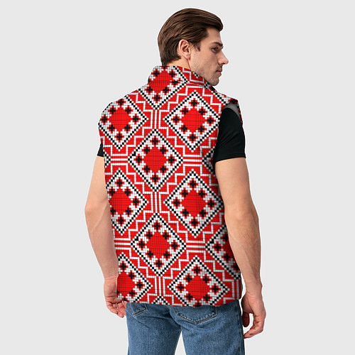 Мужской жилет Белорусская вышивка - орнамент / 3D-Светло-серый – фото 4