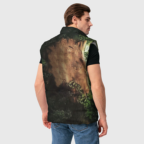 Мужской жилет Дерево с лицом мем Мудрое дерево / 3D-Светло-серый – фото 4