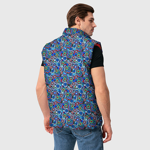 Мужской жилет Паттерн из цветочных узоров / 3D-Красный – фото 4