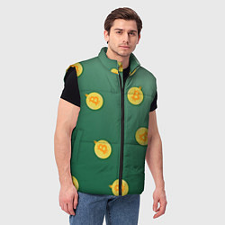 Мужской жилет Елочное украшение биткоин, цвет: 3D-черный — фото 2
