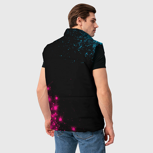 Мужской жилет Five Finger Death Punch - neon gradient: надпись, / 3D-Черный – фото 4