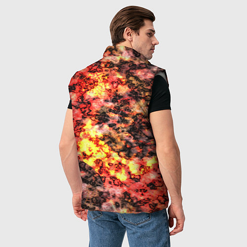 Мужской жилет Лава под водой / 3D-Светло-серый – фото 4