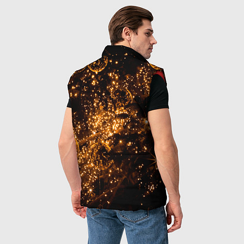 Мужской жилет Праздничная мишура / 3D-Красный – фото 4