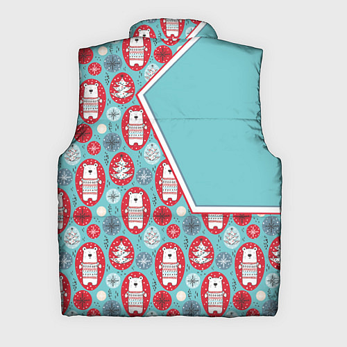 Мужской жилет Новогодние мишки / 3D-Светло-серый – фото 2
