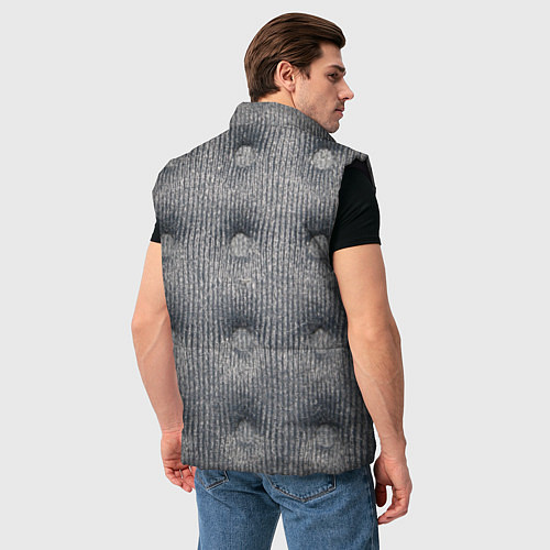 Мужской жилет Мебельная обивка - текстура / 3D-Черный – фото 4