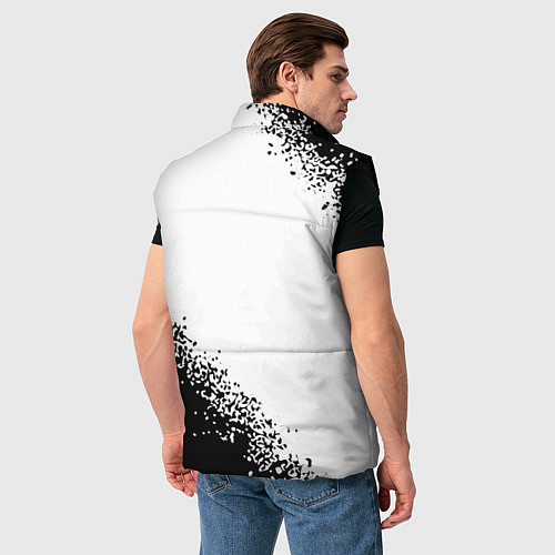 Мужской жилет Кролик НГ ободок: надпись, символ на светлом / 3D-Черный – фото 4