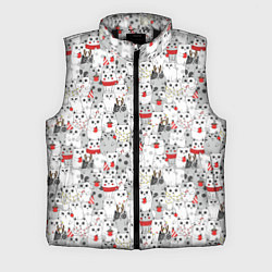 Мужской жилет Новогодний паттерн с котиками