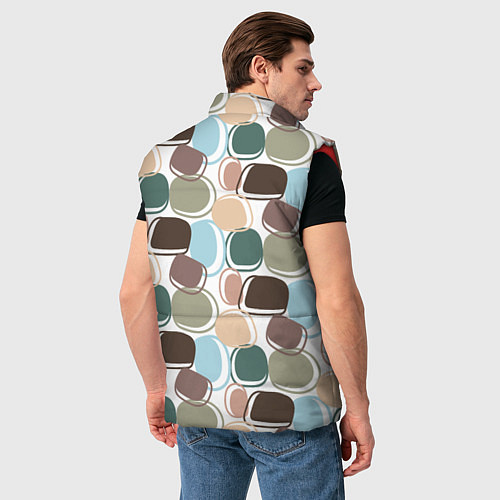 Мужской жилет Фигуры геометрические абстрактные / 3D-Красный – фото 4