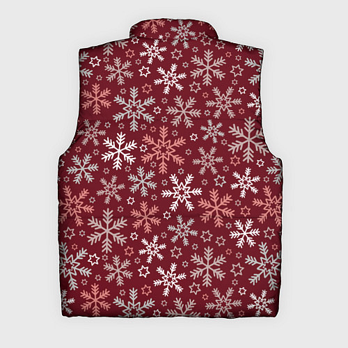 Мужской жилет Новогодний узор из снежинок / 3D-Светло-серый – фото 2
