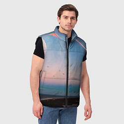 Мужской жилет Космос и планeты, цвет: 3D-черный — фото 2