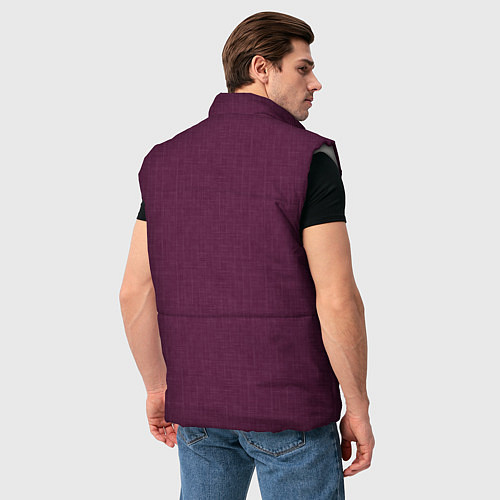 Мужской жилет Ягодный малиновый паттерн в елочку / 3D-Светло-серый – фото 4