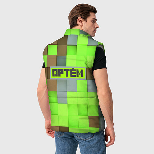 Мужской жилет Артем майнкрафт / 3D-Светло-серый – фото 4