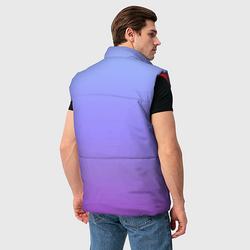 Мужской жилет Фиолетовый градиент / 3D-Красный – фото 4