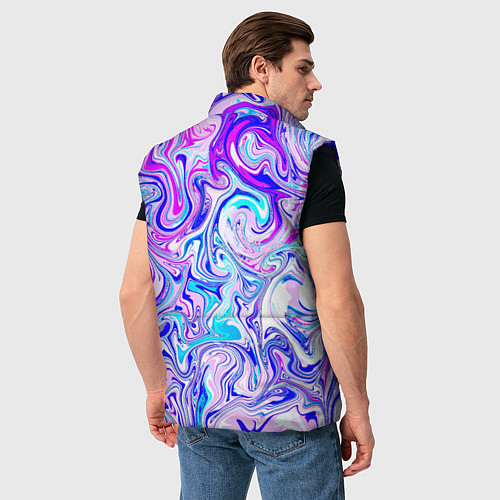 Мужской жилет Акварельные линии / 3D-Черный – фото 4