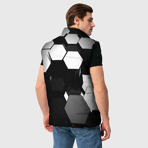 Мужской жилет Хромированная броня сталь / 3D-Черный – фото 4