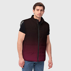 Мужской жилет Темно-малиновый градиент, цвет: 3D-светло-серый — фото 2