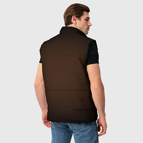 Мужской жилет Фон оттенка шоколад и черная виньетка / 3D-Черный – фото 4